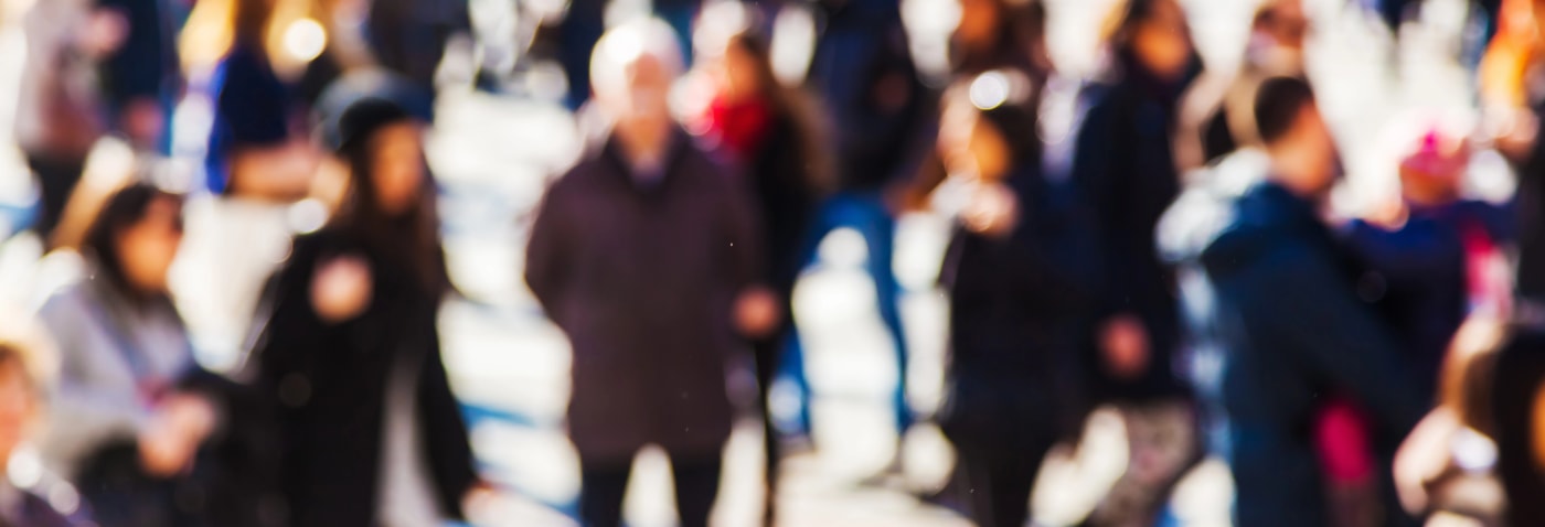 crowd walking Charlotte