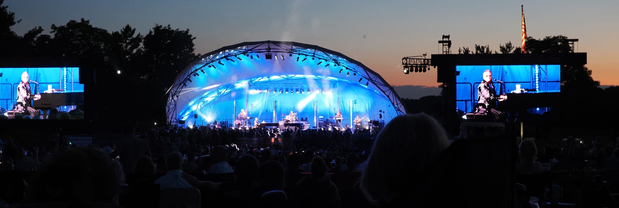 outdoor concert venue at sunset Charlotte